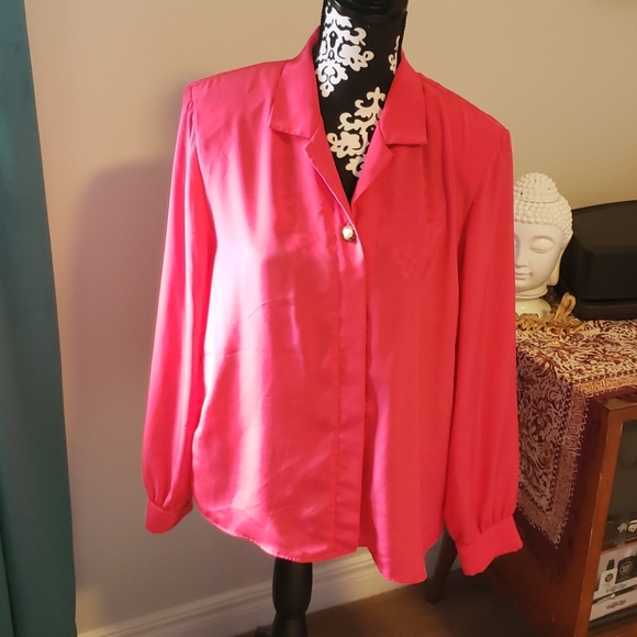 Vintage fuschia blouse - Picture 1 of 8